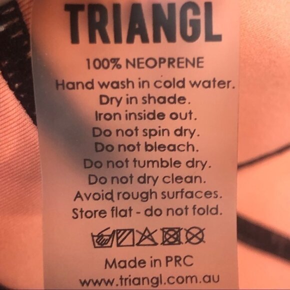 Triangl Bambi Neoprene Bikini in Sugar Plum Size Medium Bikini Top Only - Picture 8 of 10